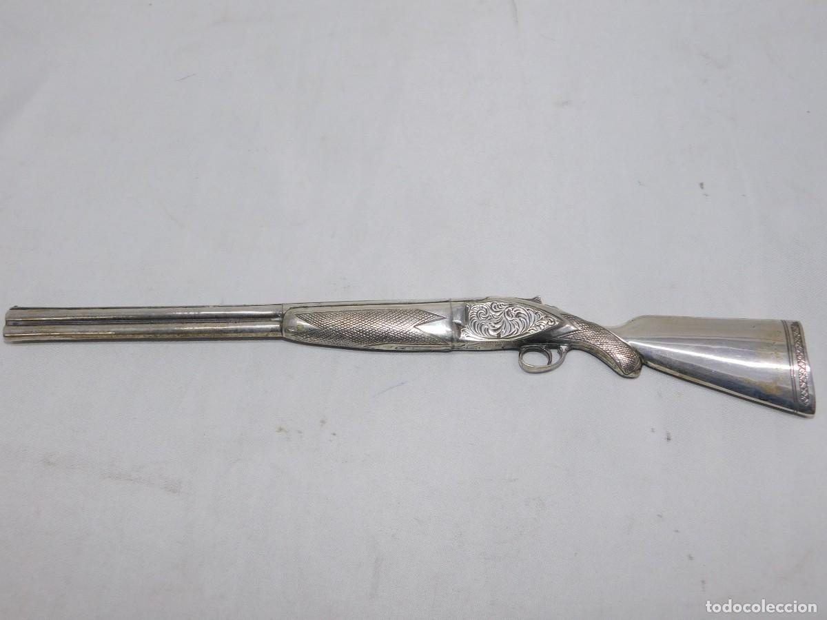 Antig&uuml;edades: ESCOPETA MINIATURA DE PLATA - Foto 1