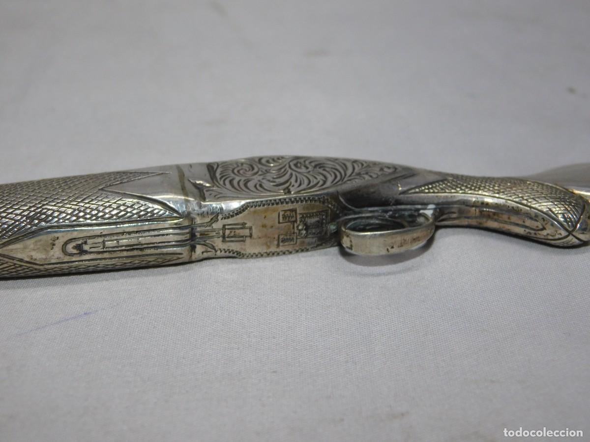 Antig&uuml;edades: ESCOPETA MINIATURA DE PLATA - Foto 2