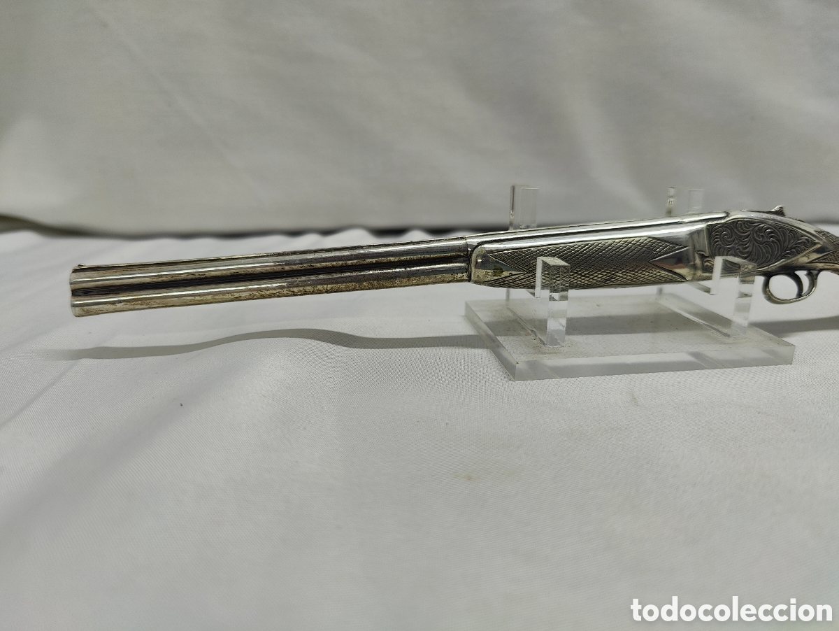 Antig&uuml;edades: ESCOPETA MINIATURA DE PLATA - Foto 10