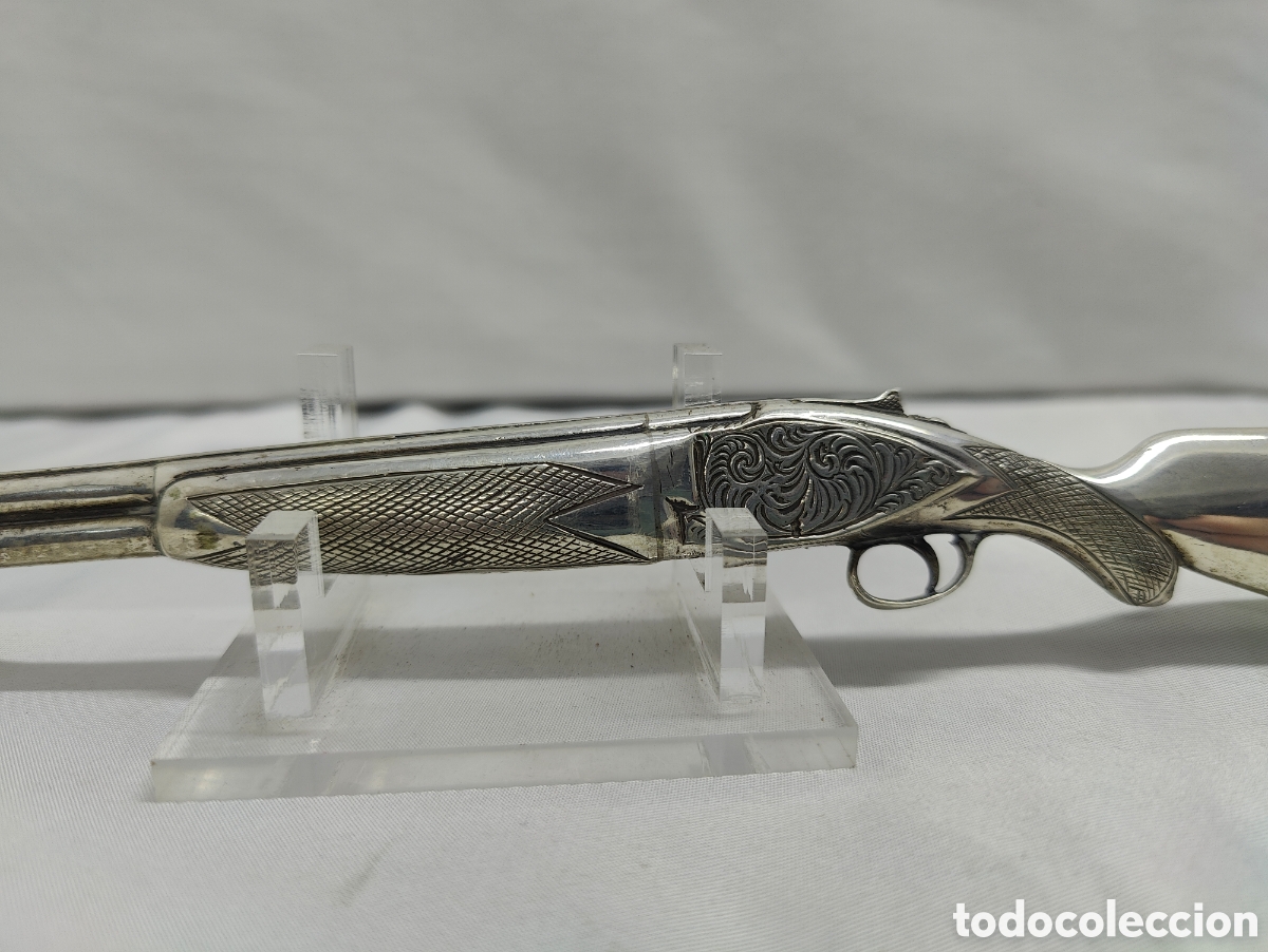 Antig&uuml;edades: ESCOPETA MINIATURA DE PLATA - Foto 11