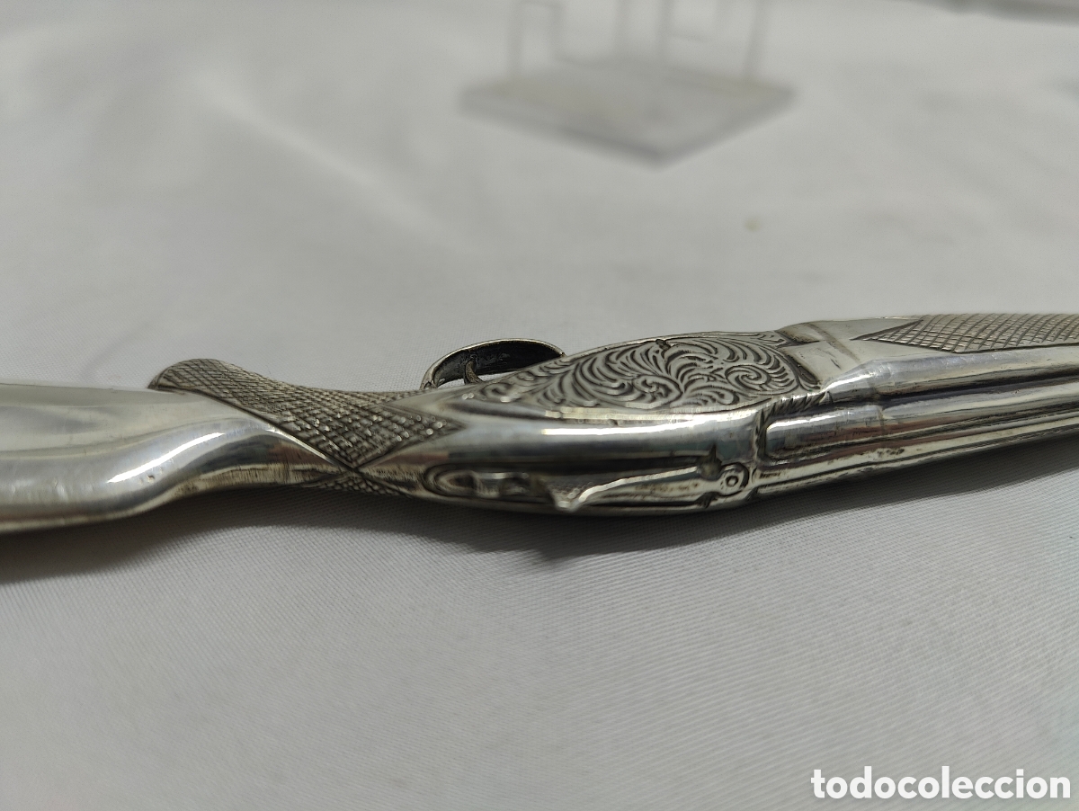 Antig&uuml;edades: ESCOPETA MINIATURA DE PLATA - Foto 20