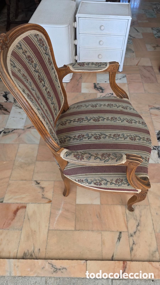 Antig&uuml;edades: sill&oacute;n estilo Luis XV rococo - Foto 2