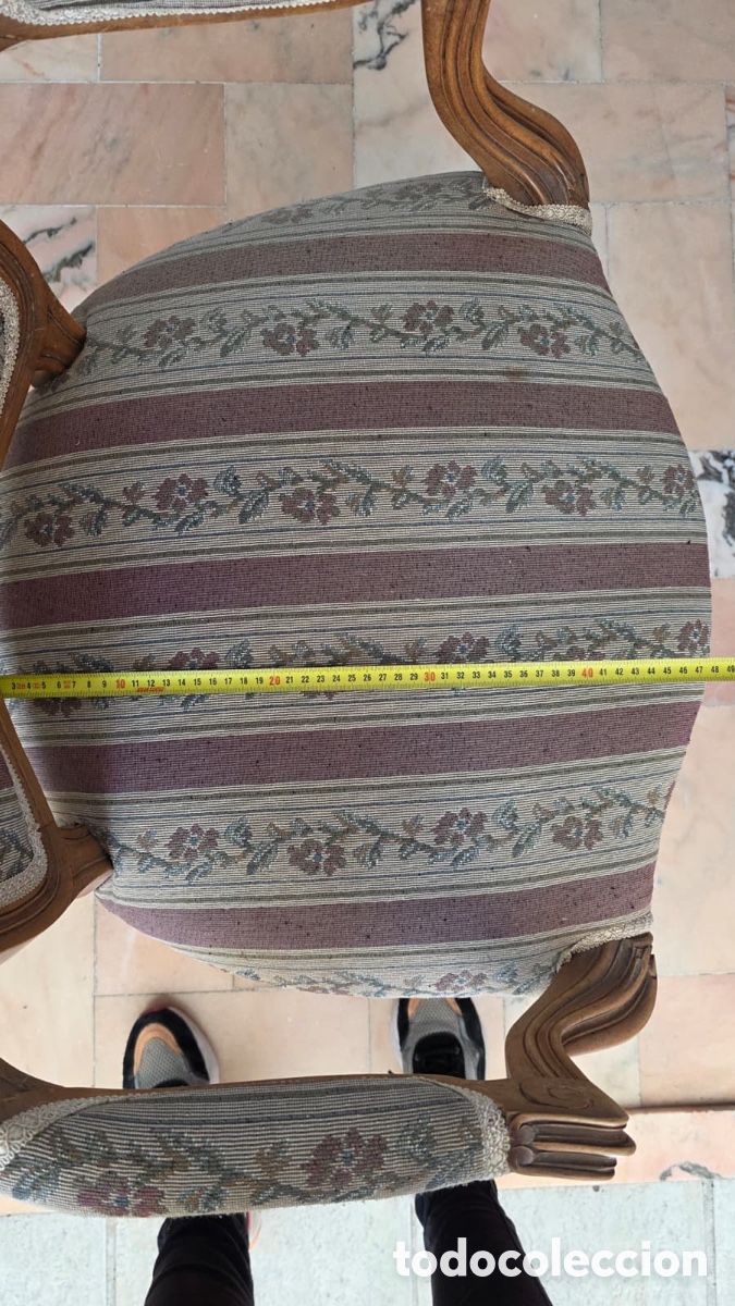Antig&uuml;edades: sill&oacute;n estilo Luis XV rococo - Foto 3