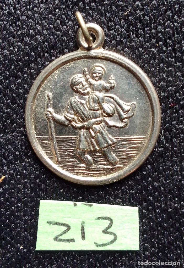 Antig&uuml;edades: Medalla religiosa de plata. San Cristobal - Foto 1