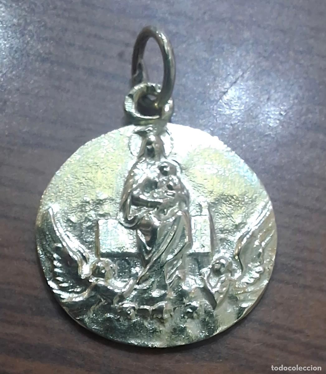 Antig&uuml;edades: medalla virgen loreto en plata de ley - 16mm - Foto 1