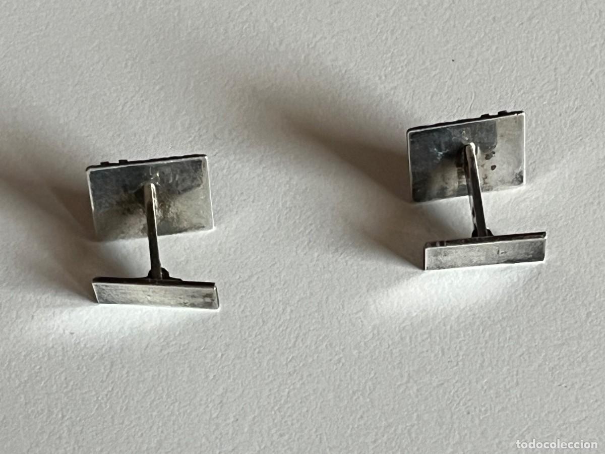 Antig&uuml;edades: antiguos gemelos de plata de 5,14 gr. - Foto 2