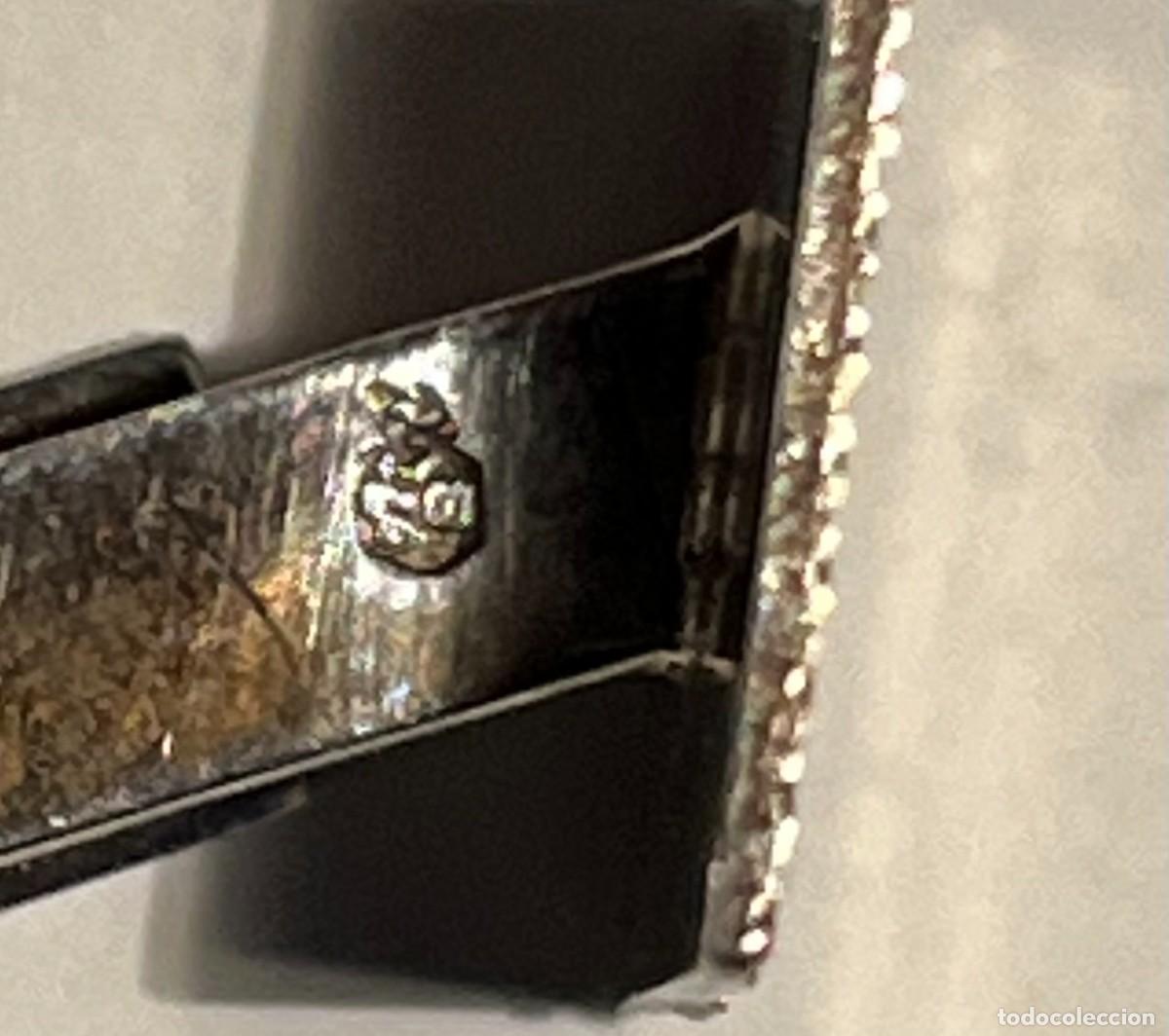 Antig&uuml;edades: antiguos gemelos de plata de 5,14 gr. - Foto 3