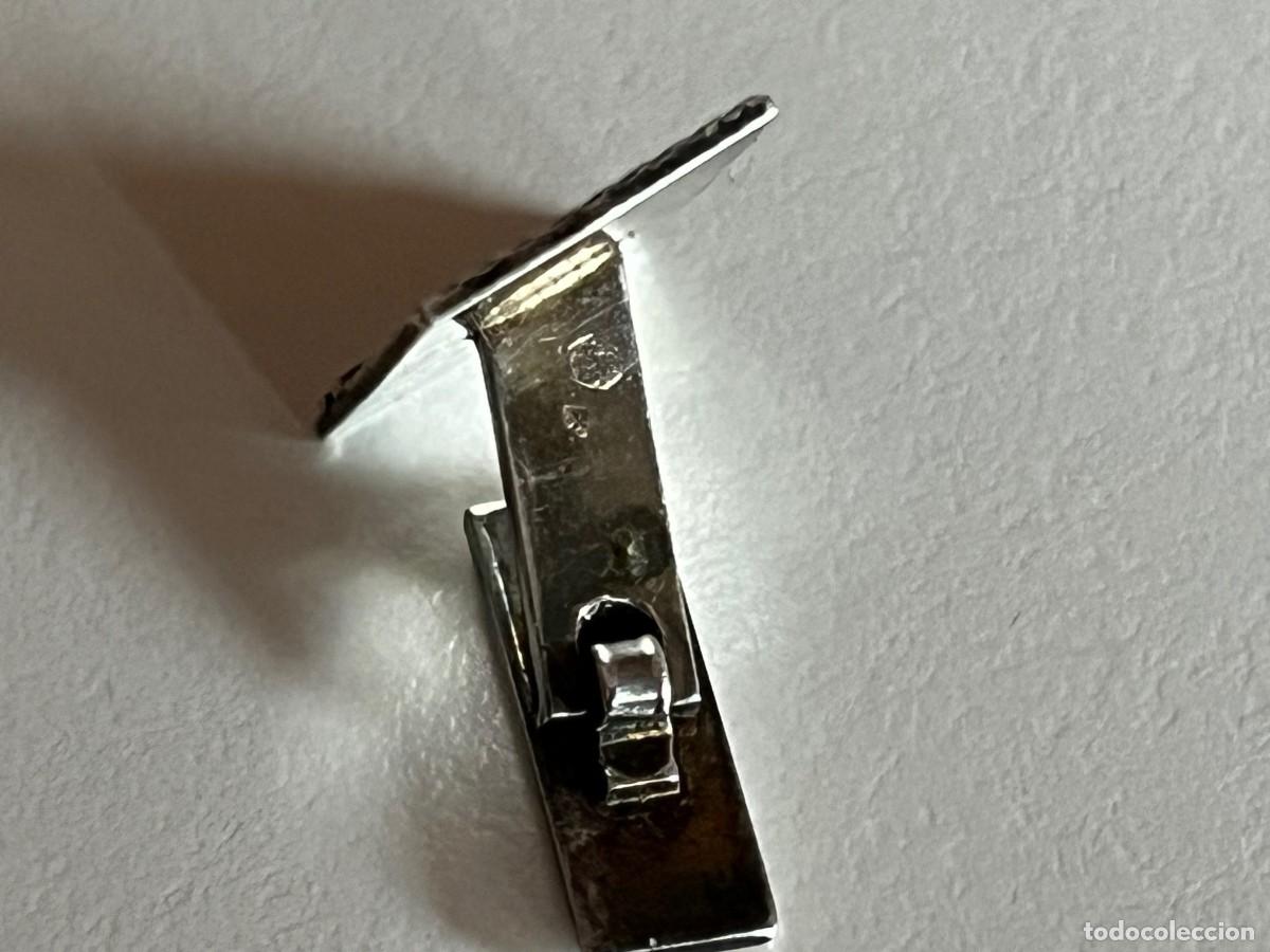 Antig&uuml;edades: antiguos gemelos de plata de 5,14 gr. - Foto 4