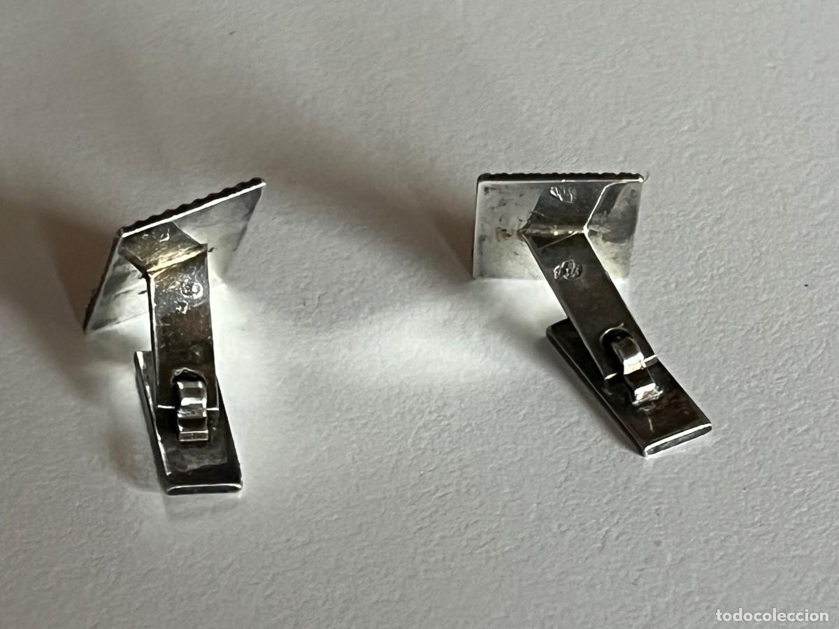Antig&uuml;edades: antiguos gemelos de plata de 5,14 gr. - Foto 6