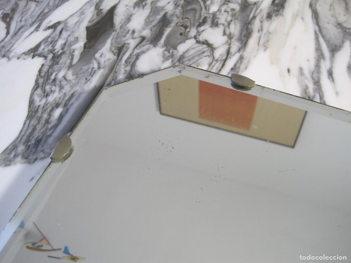 Antig&uuml;edades: ESPEJO DE BA&Ntilde;O - BISELADO - FORMA OCTOGONAL - A&Ntilde;OS 40 - Foto 2