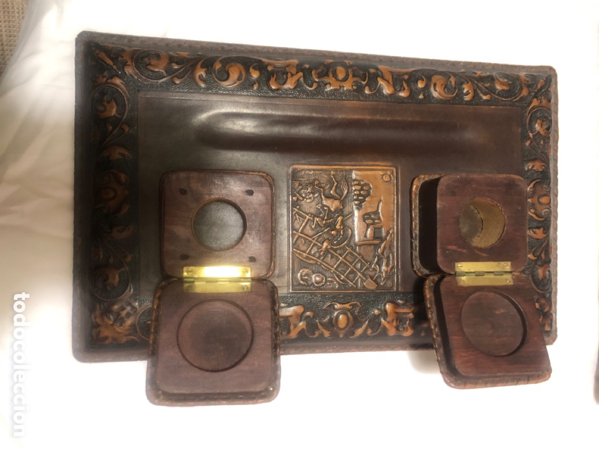Antig&uuml;edades: Conjunto de escritorio repujado - Foto 6