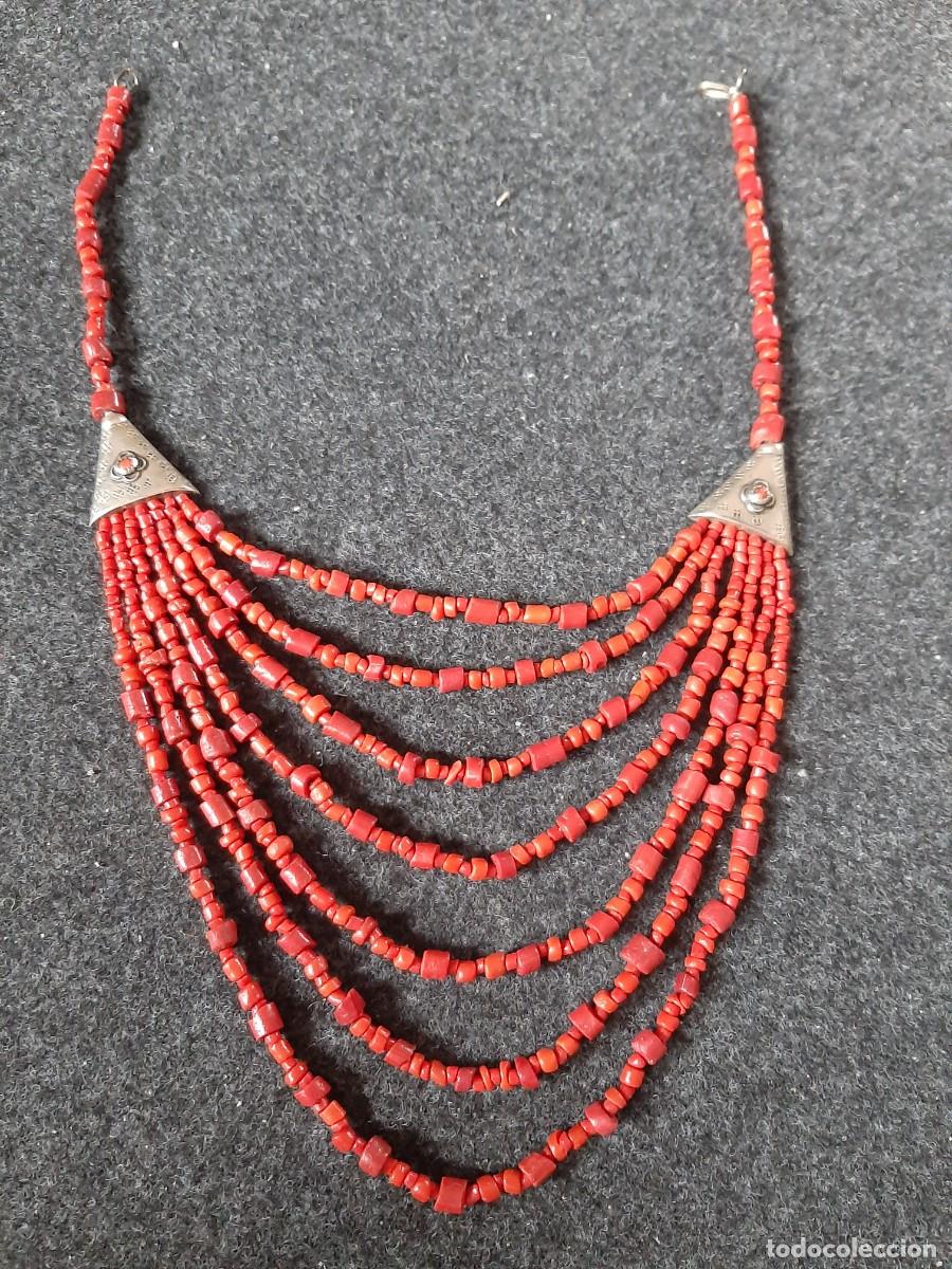 Antig&uuml;edades: Collar antiguo coral y plata - Foto 1