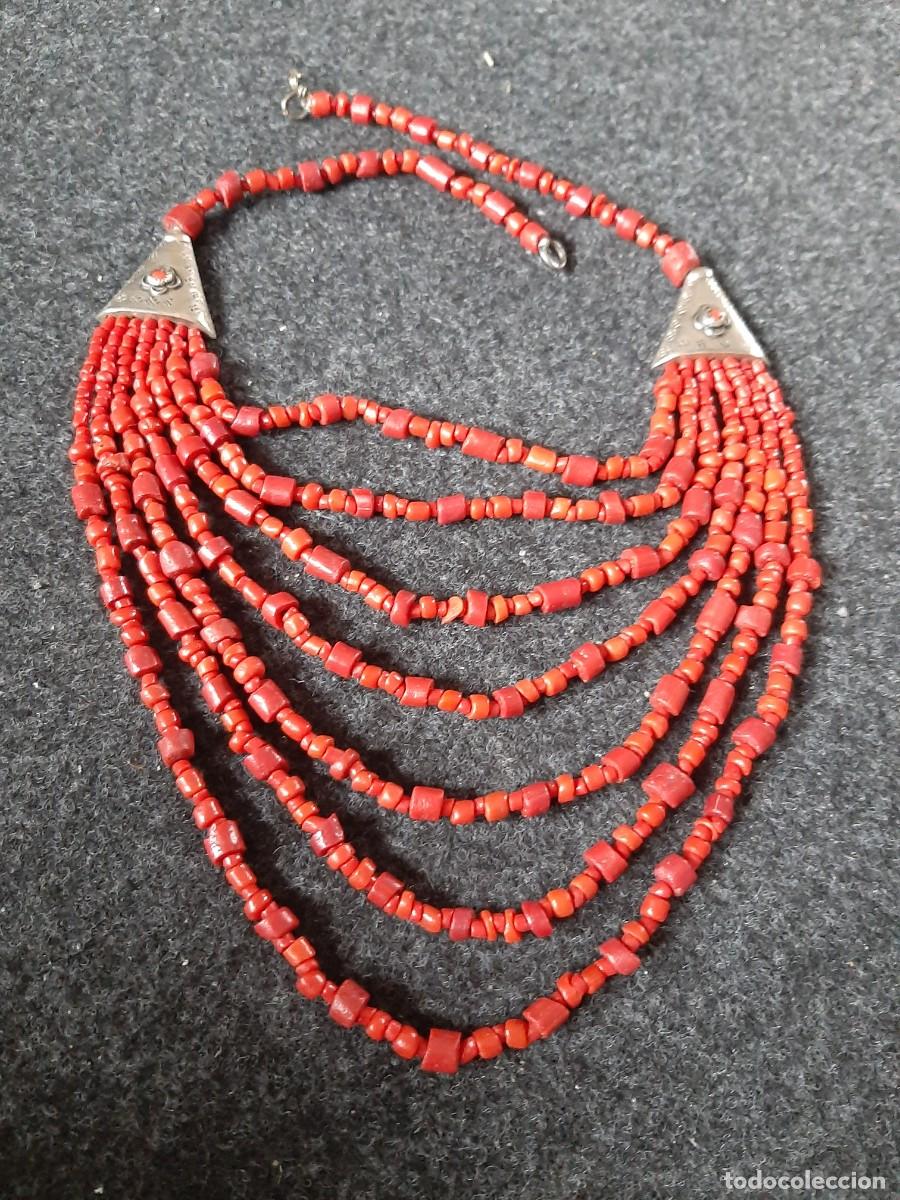 Antig&uuml;edades: Collar antiguo coral y plata - Foto 2