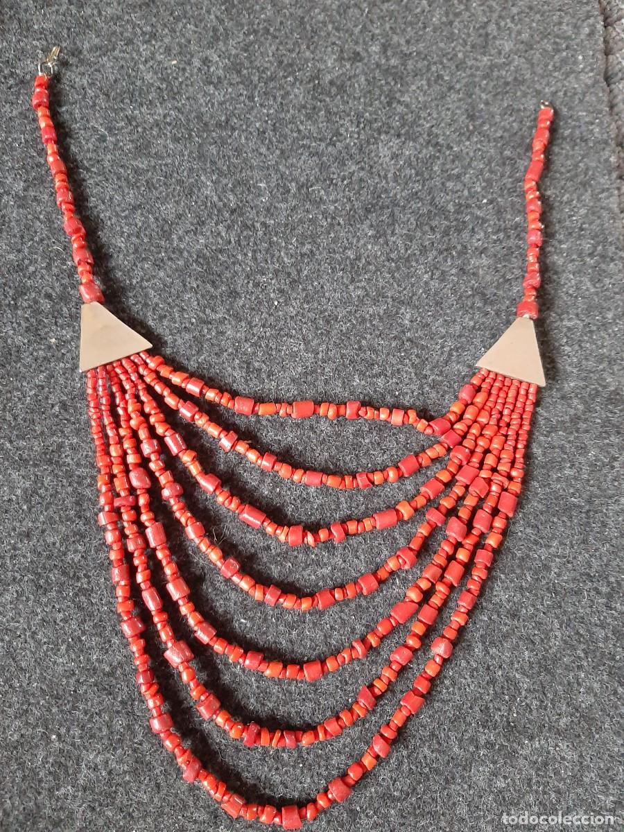 Antig&uuml;edades: Collar antiguo coral y plata - Foto 5