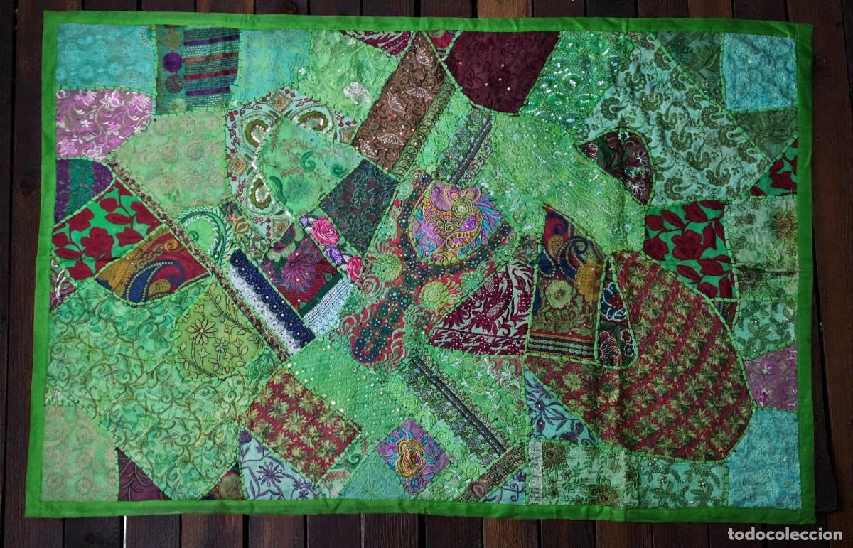 Antig&uuml;edades: Tapiz de patchwork procedente de India - Foto 1