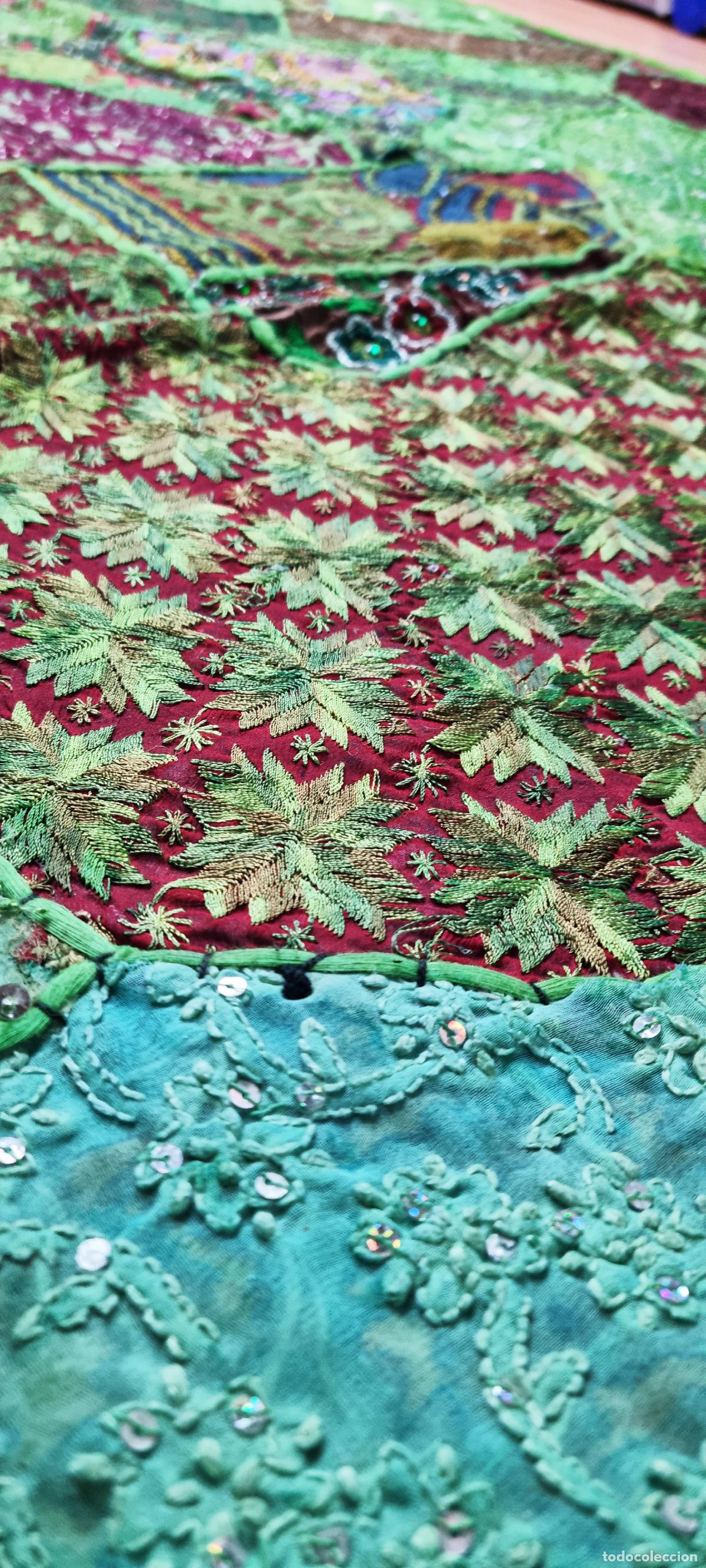 Antig&uuml;edades: Tapiz de patchwork procedente de India - Foto 2