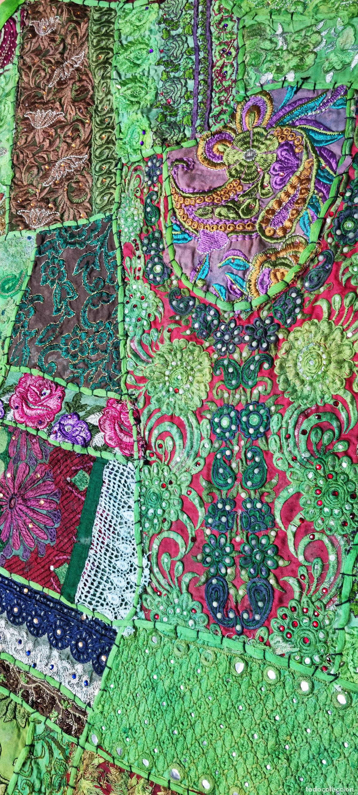 Antig&uuml;edades: Tapiz de patchwork procedente de India - Foto 3