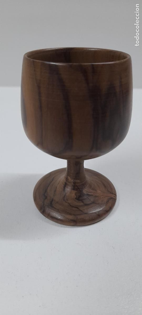 Antiques: BONITA Y CURIOSA COPA EN MADERA DE OLIVO . SIN USO . MEDIDA DE ALTURA 7,7 CM