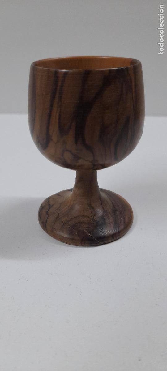 Antiques: BONITA Y CURIOSA COPA EN MADERA DE OLIVO . SIN USO . MEDIDA DE ALTURA 7,7 CM