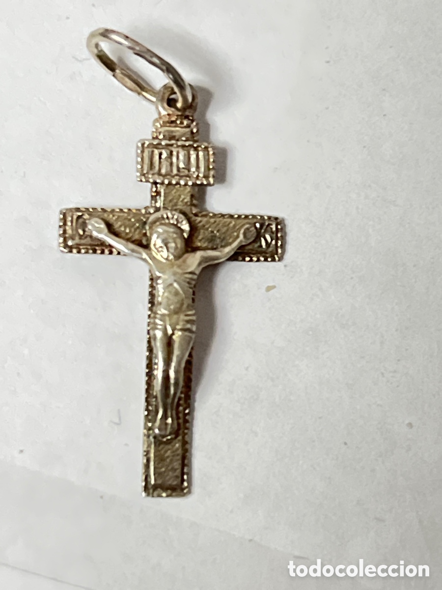 Antig&uuml;edades: Cruz de plata religiosa C504 - Foto 1
