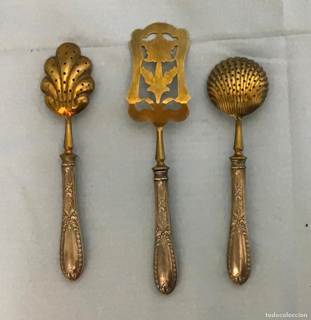 Antig&uuml;edades: JUEGO DE PALAS PARA SERVIR, PLATA - Foto 2