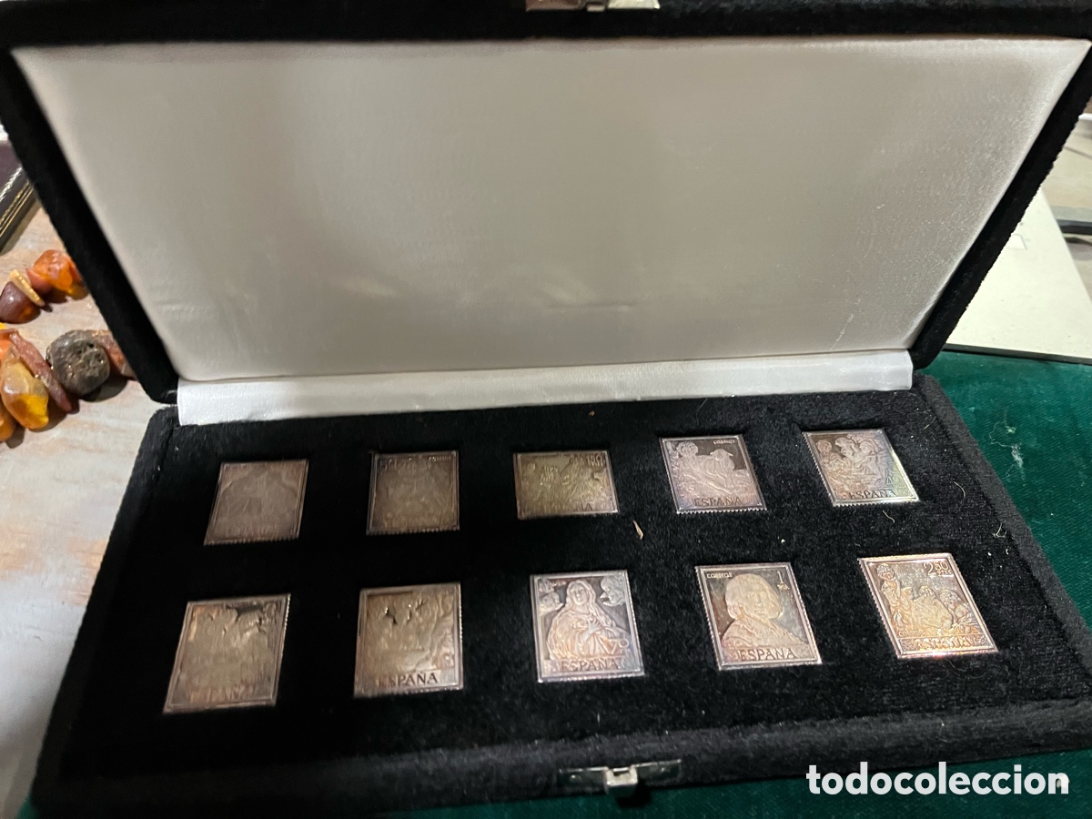Antig&uuml;edades: 10 Sellos Plata Conmemorativos - Foto 1