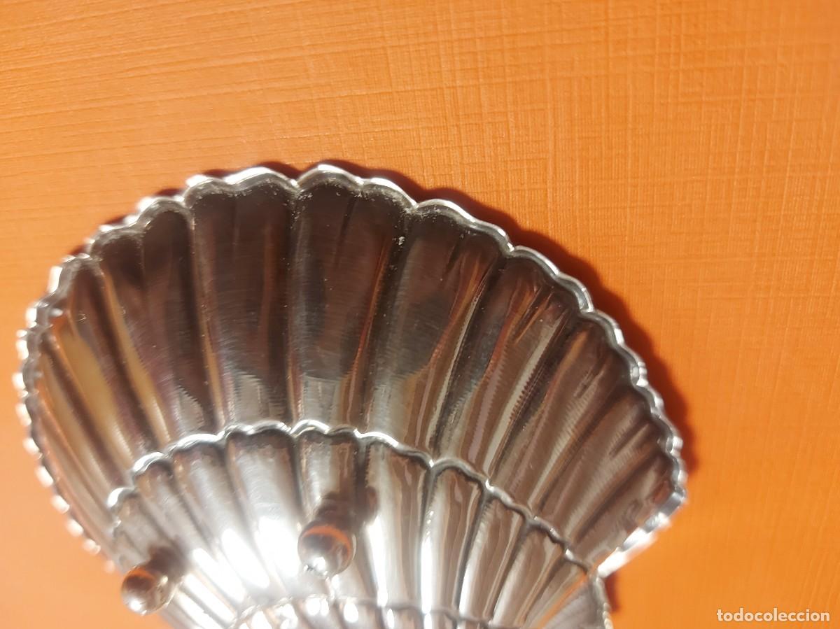 Antig&uuml;edades: BANDEJA PEQUENA CONCHA DE PLATA CONTRASTADA - Foto 12