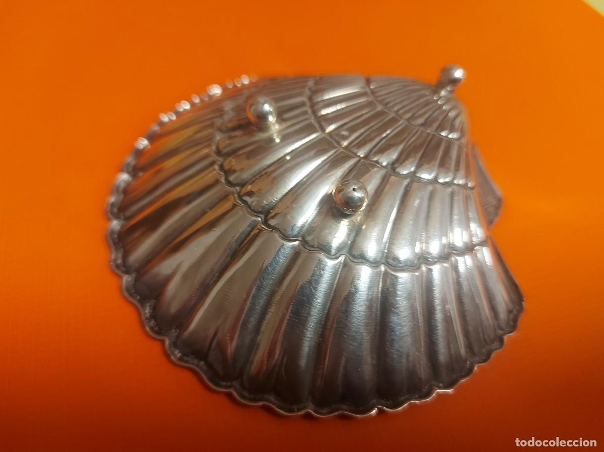 Antig&uuml;edades: BANDEJA PEQUENA CONCHA DE PLATA CONTRASTADA - Foto 13