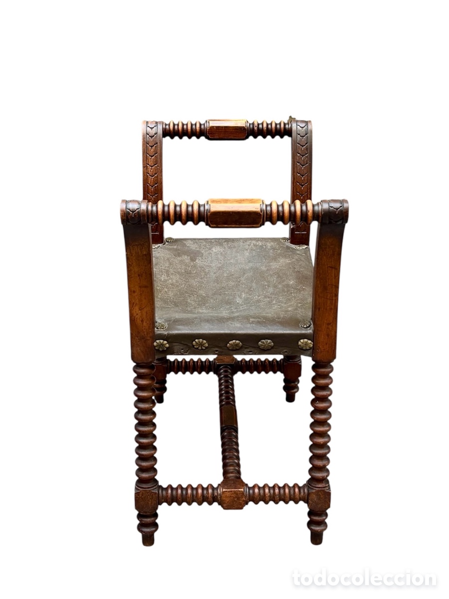 Antig&uuml;edades: Silla colonial espa&ntilde;ola Circa 1.890. - Foto 4