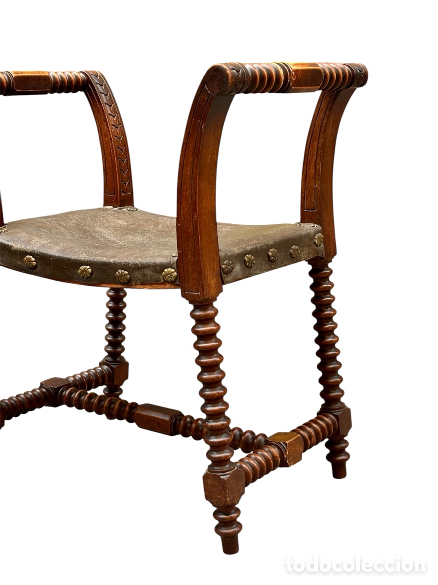 Antig&uuml;edades: Silla colonial espa&ntilde;ola Circa 1.890. - Foto 6