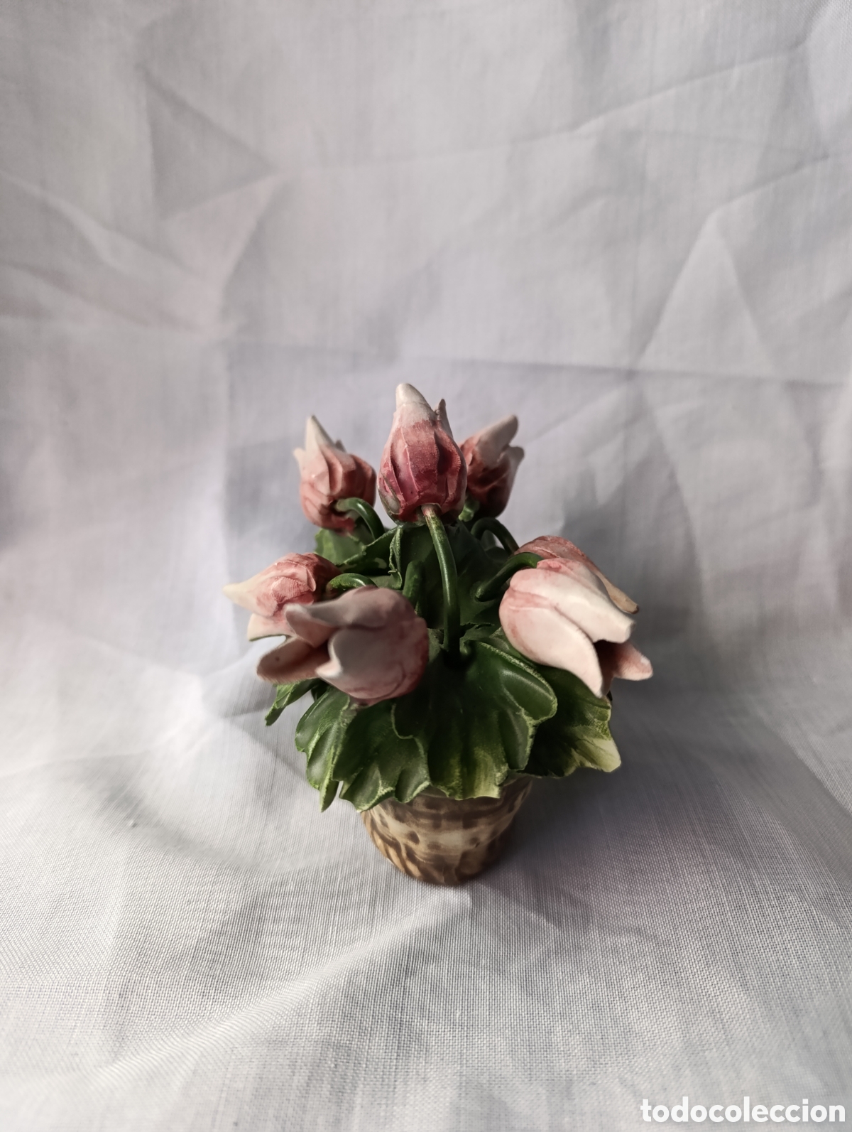 Antig&uuml;edades: Cesto de flores Capodimonte - Foto 5