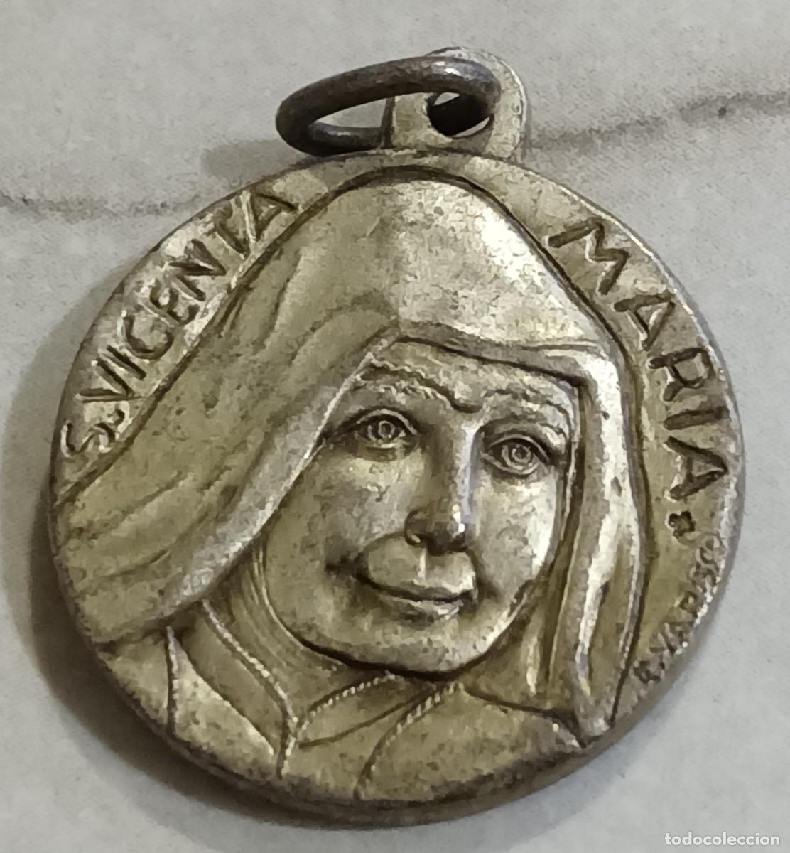 Antig&uuml;edades: MEDALLA MAR&Iacute;A VICENTA PLATEADA - Foto 1