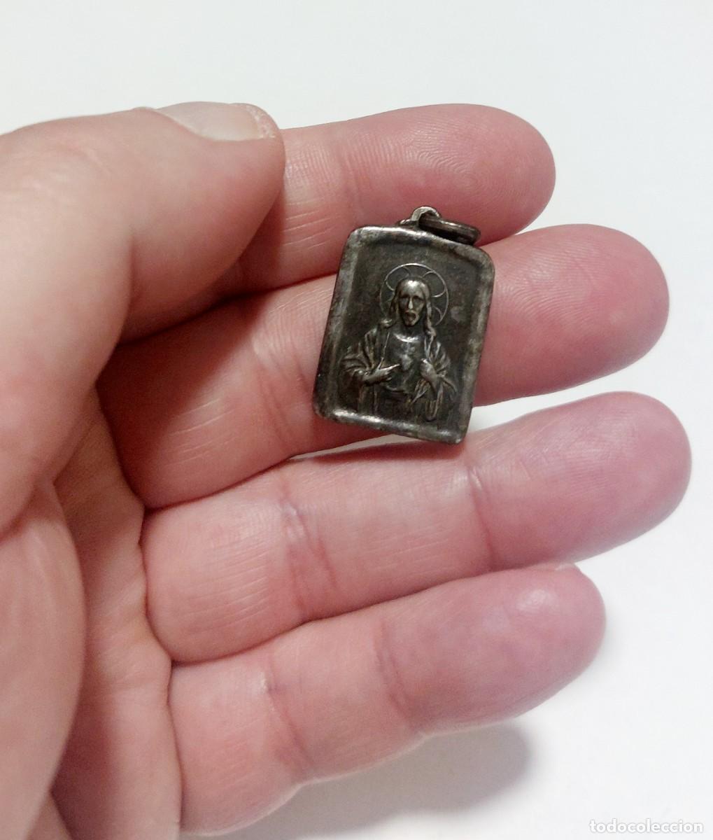 Antig&uuml;edades: Antigua medalla religiosa de plata - Foto 3