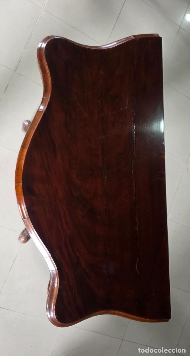 Antig&uuml;edades: Mesa de juego Isabelina de caoba - Foto 6