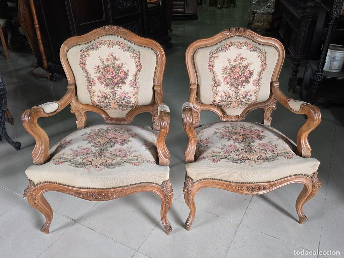 Antig&uuml;edades: 2 Sillones de estilo Luis XV - Foto 1