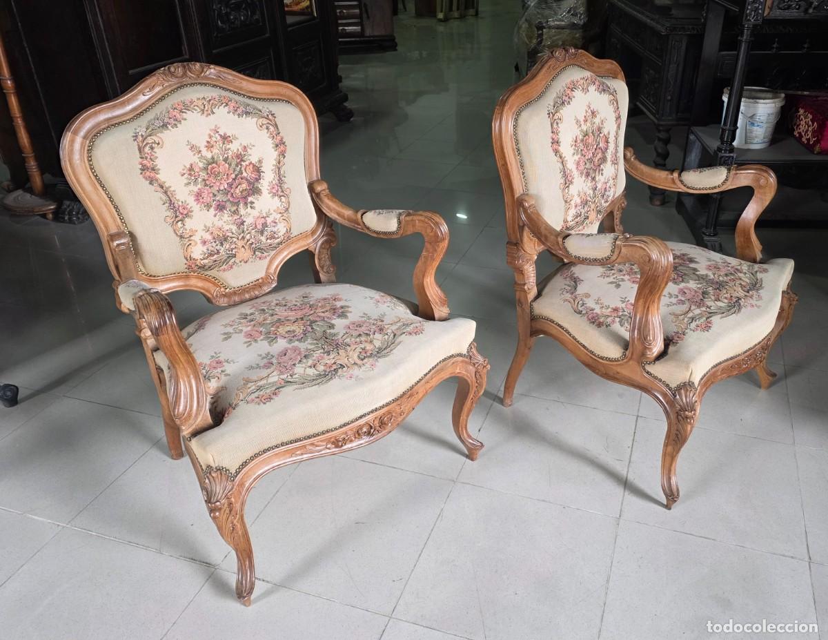 Antig&uuml;edades: 2 Sillones de estilo Luis XV - Foto 3