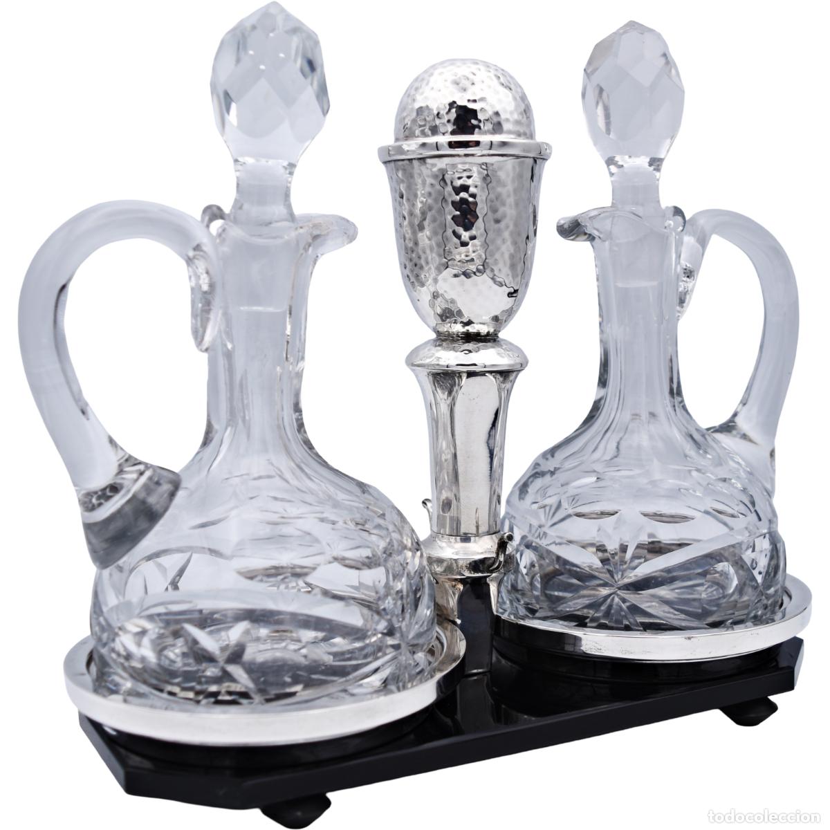 Antig&uuml;edades: Aceitera y vinagrera - Plata - Foto 2