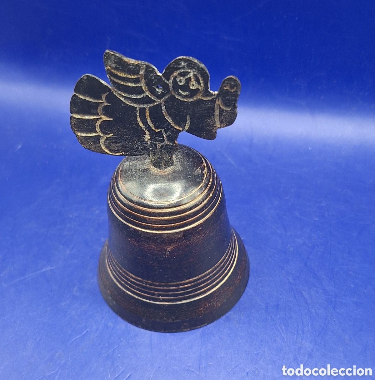 Antig&uuml;edades: Campana de Metal con &Aacute;ngel - Foto 2