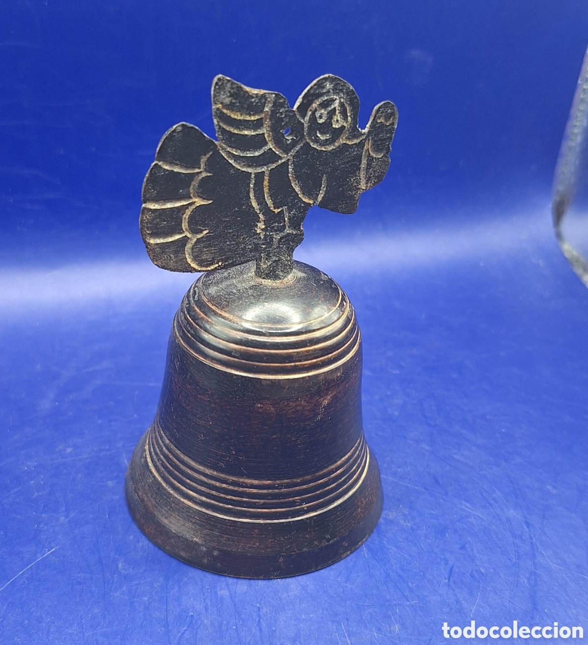Antig&uuml;edades: Campana de Metal con &Aacute;ngel - Foto 3