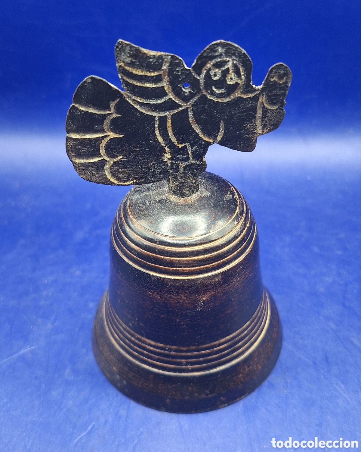 Antig&uuml;edades: Campana de Metal con &Aacute;ngel - Foto 4