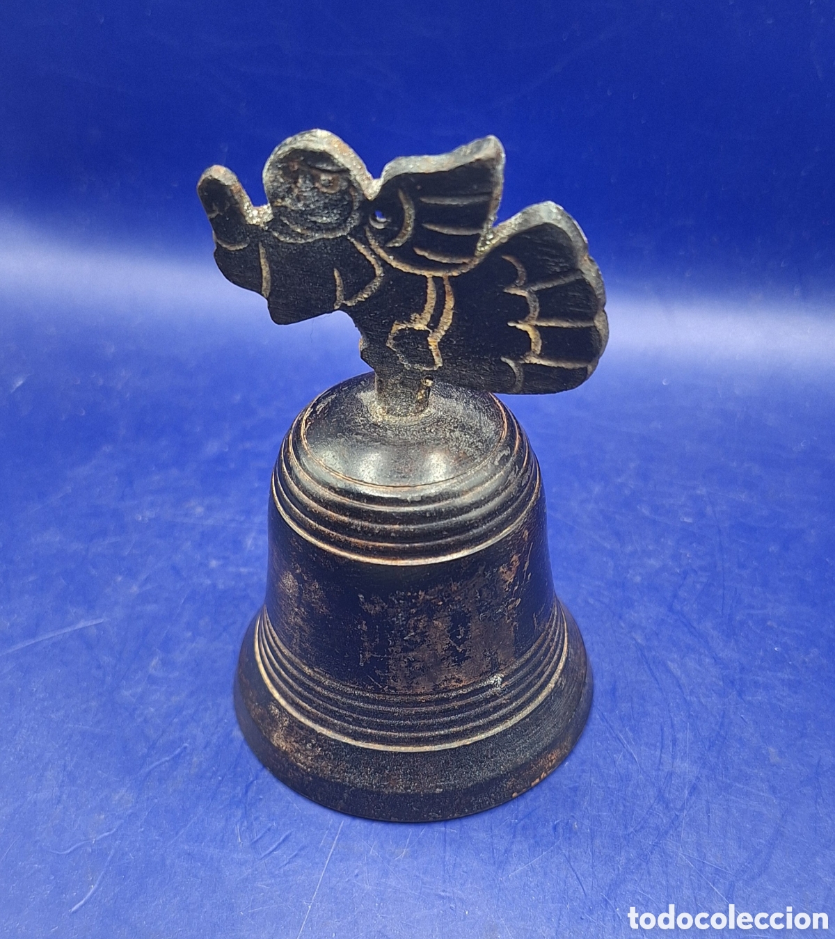 Antig&uuml;edades: Campana de Metal con &Aacute;ngel - Foto 5
