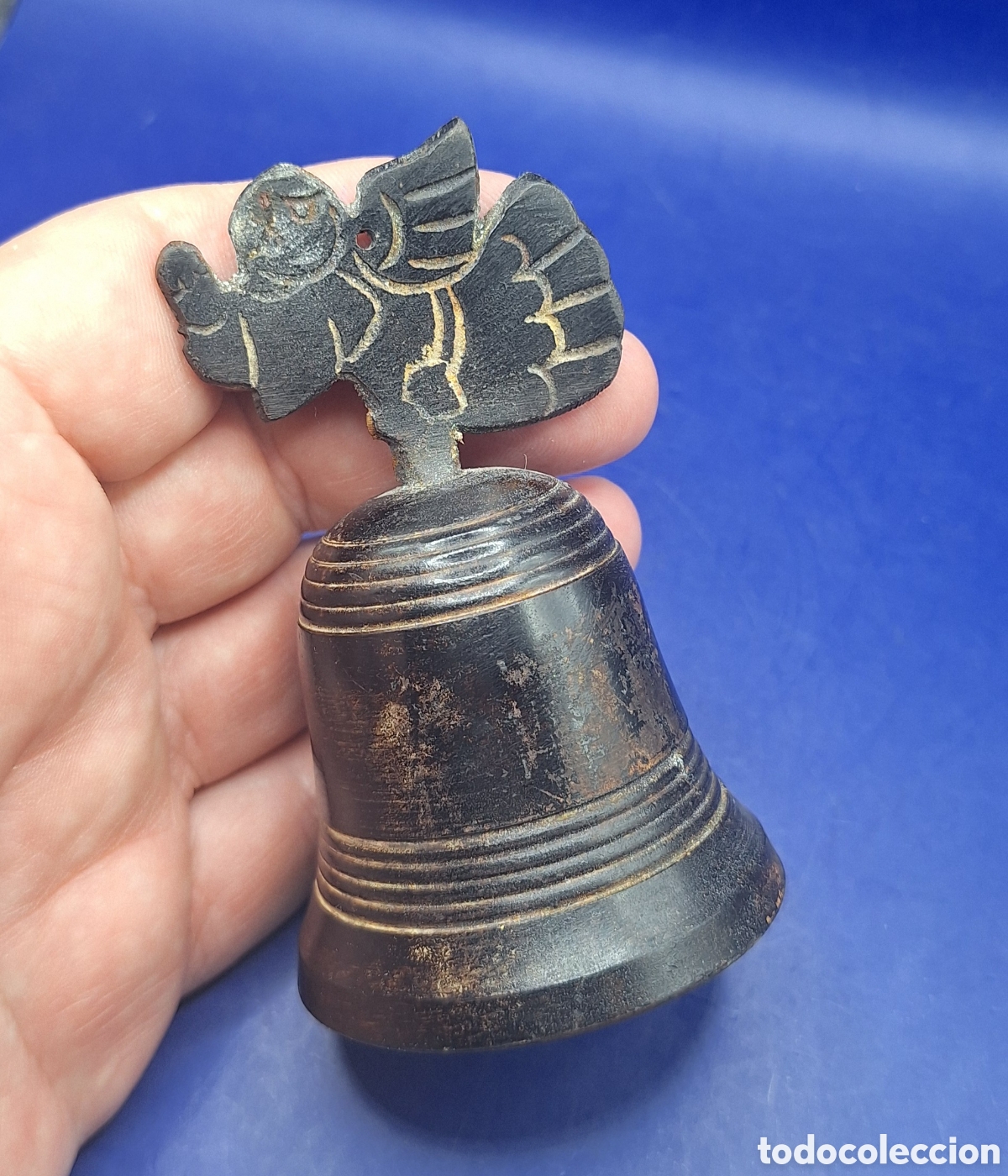 Antig&uuml;edades: Campana de Metal con &Aacute;ngel - Foto 6