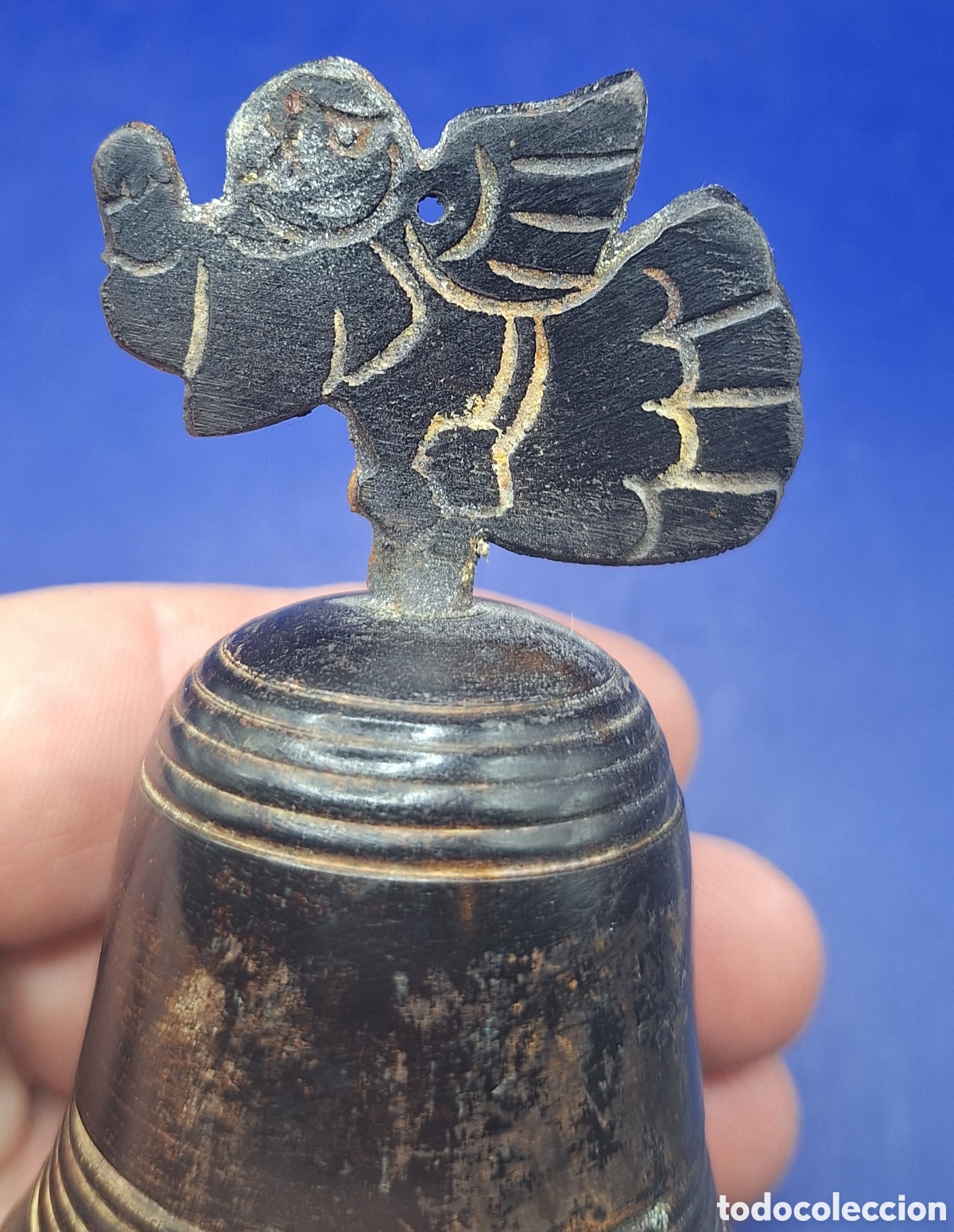 Antig&uuml;edades: Campana de Metal con &Aacute;ngel - Foto 7