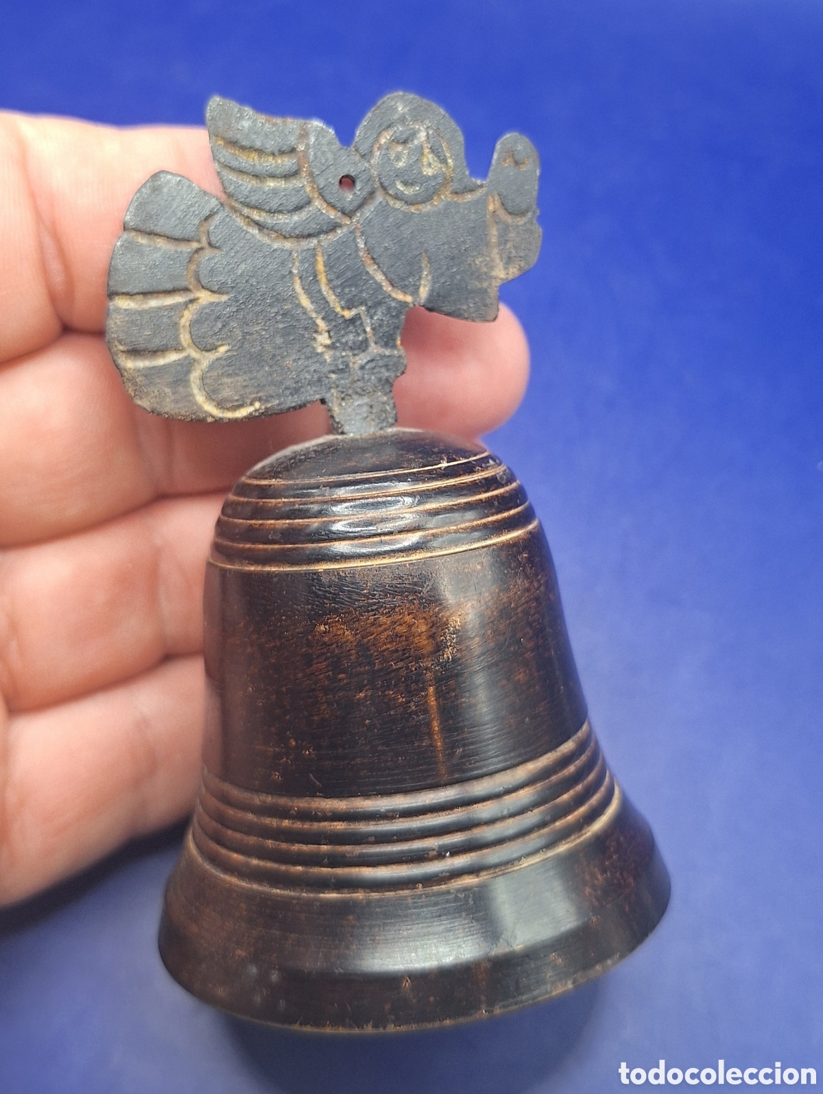 Antig&uuml;edades: Campana de Metal con &Aacute;ngel - Foto 8