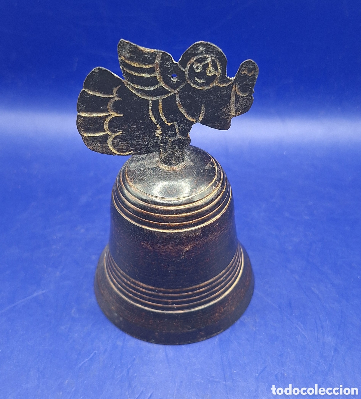 Antig&uuml;edades: Campana de Metal con &Aacute;ngel - Foto 1