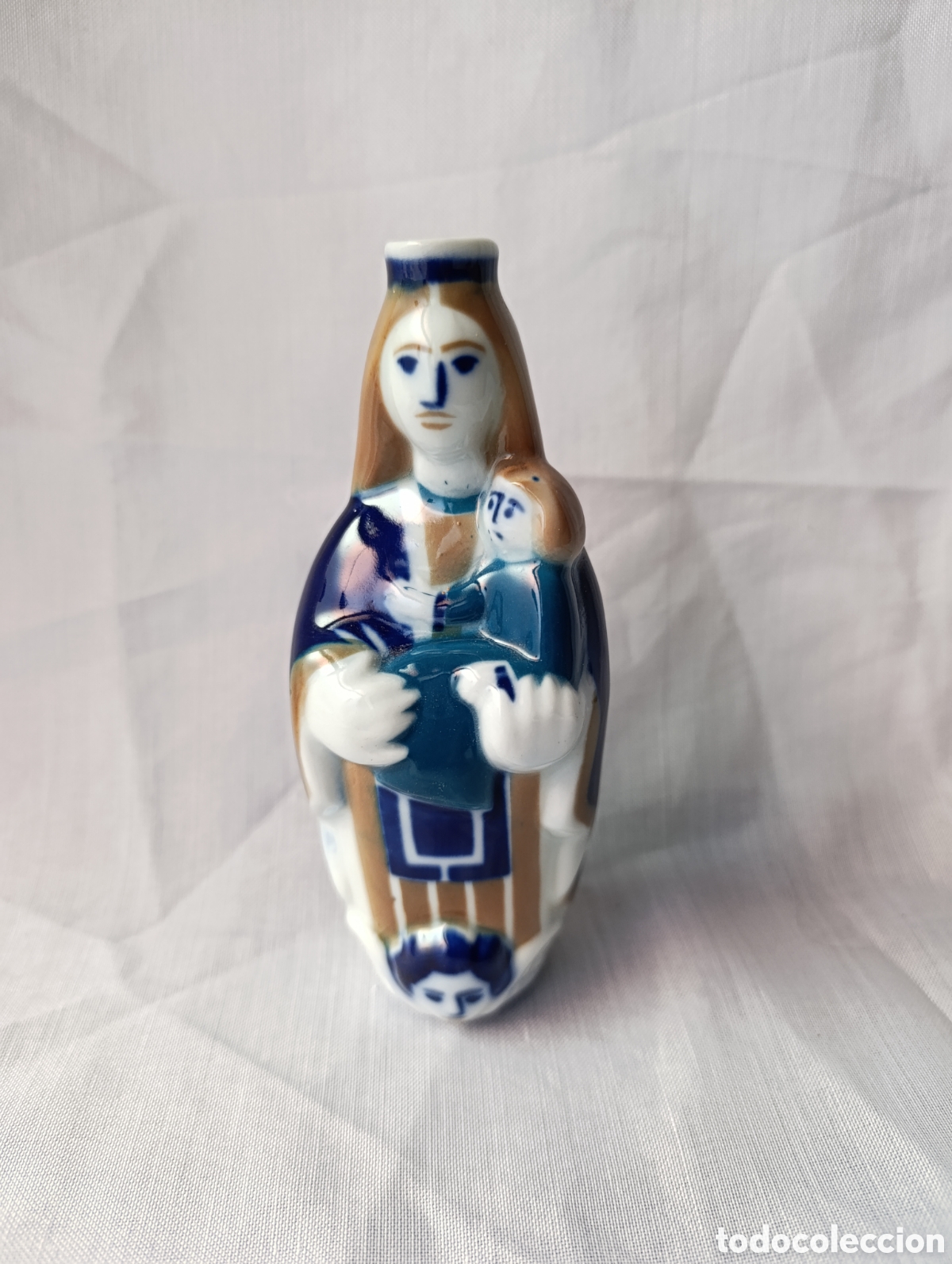Antig&uuml;edades: Virgen de Champa&ntilde;at en Sargadelos en forma de botella - Foto 1