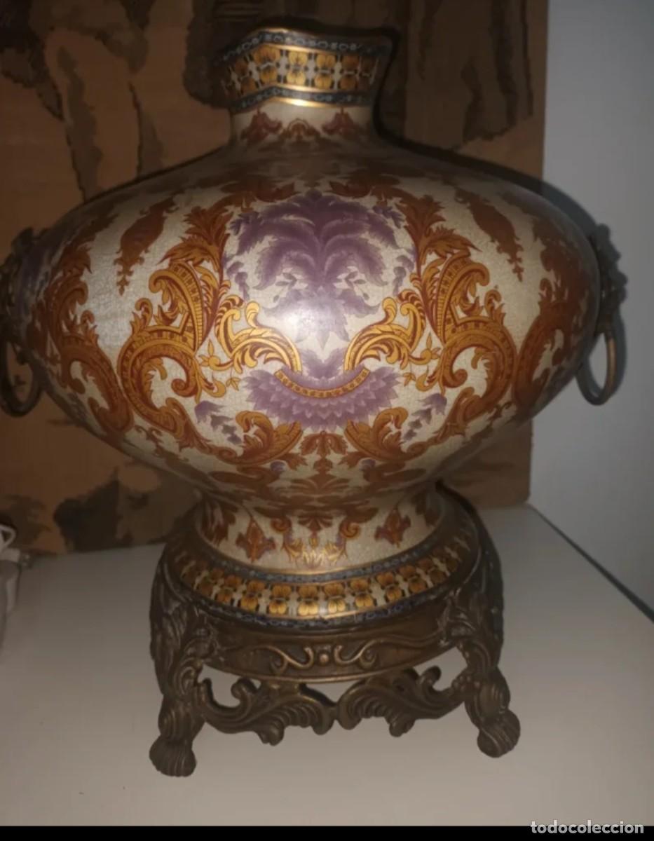Antig&uuml;edades: Jarron porcelana y bronce - Foto 1