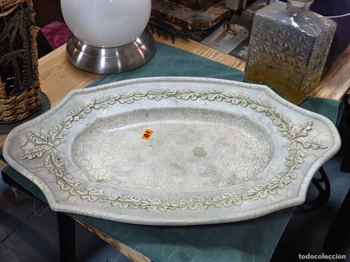 Antig&uuml;edades: bandeja de ceramica grande - Foto 1