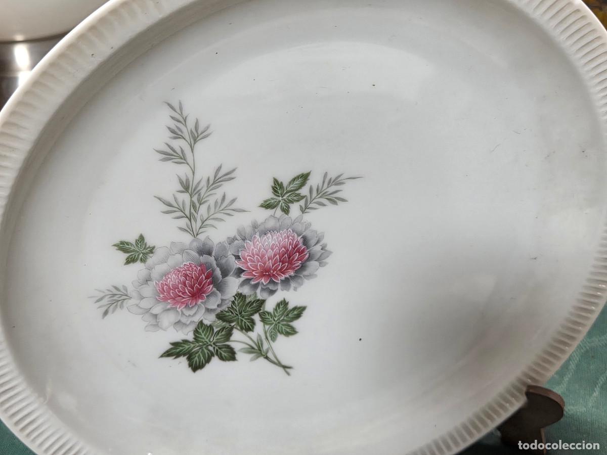 Antig&uuml;edades: plato de porcelana de postre - Foto 2