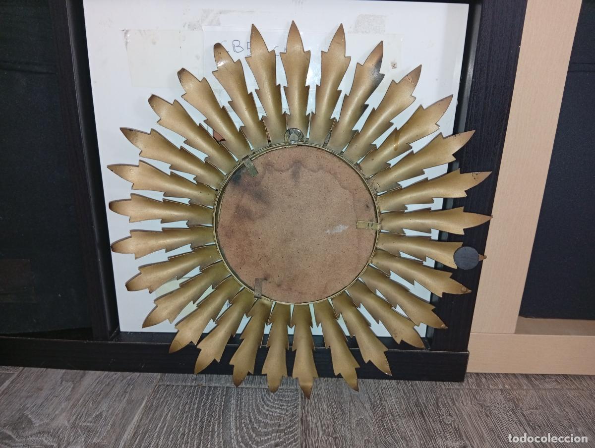 Antig&uuml;edades: Espejo Art deco tipo sol vintage 45 cms - Foto 10